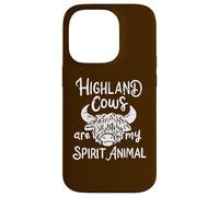 Les Vaches des Highlands sont Mon Animal Spirituel Coque pour iPhone 14 Pro