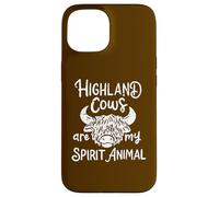 Les Vaches des Highlands sont Mon Animal Spirituel Coque pour iPhone 15