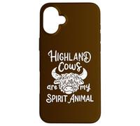 Les Vaches des Highlands sont Mon Animal Spirituel Coque pour iPhone 16 Plus