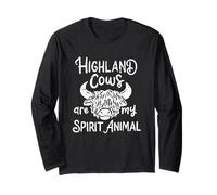 Les vaches des Highlands sont mon animal spirituel La vache écossaise des Highlands Manche Longue