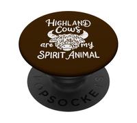 Les Vaches des Highlands sont Mon Animal Spirituel PopSockets PopGrip Adhésif