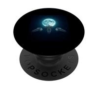 Les vaisseaux spatiaux sous la Lune terrestre Funny Meme PopSockets PopGrip Adhésif