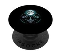 Les vaisseaux spatiaux sous la Lune terrestre Funny Meme PopSockets PopGrip Adhésif