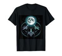 Les vaisseaux spatiaux sous la Lune terrestre Funny Meme T-Shirt