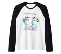 Les végétaliens Ont mangé Mon Nez, Bonhomme de Neige, Blague de Noël Manche Raglan