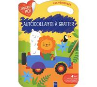 Collectif – Les véhicules – Autocollants à gratter – Livre-jeu broché avec 1 crayon en bois