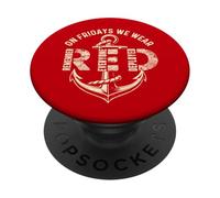 Les vendredis, Nous portons du Rouge, souvenez-Vous de Tous Ceux Qui étaient déployés PopSockets PopGrip Adhésif