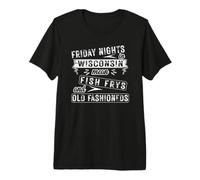 Les vendredis soirs dans Le Wisconsin : poissonneries et Produits à l'ancienne T-Shirt Haut de Gamme