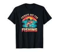 Les vendredis sont pour la pêche | Pêche amusante en plein air T-Shirt