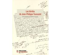 Verites de jean philippe toussaint