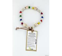 Les Verts Moutons Collier Anti-tiques aux Perles de céramique pour Chien et Chat (L-XL, Multicolore)