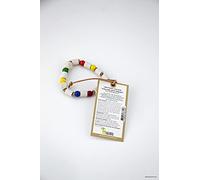 Les Verts Moutons Collier Anti-tiques aux Perles de céramique pour Chien et Chat (S-M, Multicolore)