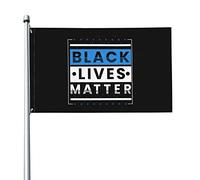 Les Vies Des Noirs Comptent Drapeau De Jardin Drôle Garden Flag Avec Œillets Bannière Pour Patio Porche Intérieure 90X150Cm