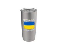 Les vies des Ukrainiens comptent : une Ukraine libre, paix, liberté, solidarité Gobelet isotherme en acier inoxydable double paroi