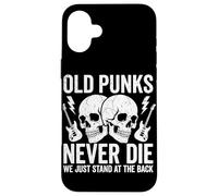 Les Vieux Punks ne meurent jamais, Nous restons Juste à l'arrière, Rock and Roll Coque pour iPhone 16 Plus