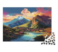 Les Villages Puzzle 1000 Pièces Adulte Enfants Dès 14 Ans Qualité Supérieure Classique Cadeau De Fête Jeu De Famille Intéressant 70x50cm/1000pcs