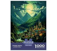 Les Villages Puzzle 1000 Pièces Jouet Jeu D'Intelligence Décoration Intérieure Jeu Éduchatif Challenge Toy Adultes & Enfants des 14 Ans 70x50cm/1000pcs