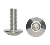 Les Vis 10pcs Stainless Steel Large For Flat Head Hexagon Socket Screws Bolts M6 12/16/20mm For Motorcycle Moped Scooter Tail Plates Fastening Bolts