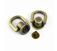 les vis à tête ronde, D Ring Bag Handle Screw Rivets 10mm Multicolor 5/10/20pcs for DIY Craft(Brass,10mm-10Pcs)