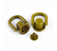 les vis à tête ronde, D Ring Bag Handle Screw Rivets 10mm Multicolor 5/10/20pcs for DIY Craft(Bronze,10mm-5Pcs)