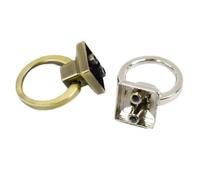 les vis à tête ronde, DIY 18mm Metal O Ring Side Clip Buckle Screw Rivets Multicolor 5-10 Pcs(Brass,18mm-5Pcs)