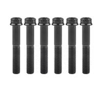 les vis, Boulons hexagonaux à bride en titane M10, tailles multiples 20-90 mm, multicolores, pas de 1,25/1,5 mm, alliage 6AL/4V, lot de 6(Black,75MM-M10 1.25PITCH)