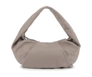 LES VISIONNAIRES Greta Essential Sac à bandoulière Cuir véritable 43 cm gris