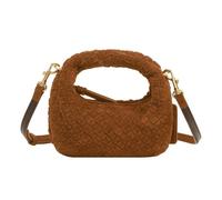 LES VISIONNAIRES Greta Micro weave Sac à main Cuir 20 cm brun