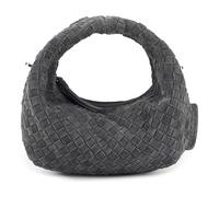 LES VISIONNAIRES Greta Micro weave Sac à main Cuir véritable 20 cm gris
