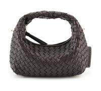 LES VISIONNAIRES Greta Micro weave Sac à main Cuir véritable 20 cm gris
