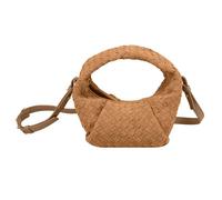 LES VISIONNAIRES Greta mini weave Sac à main Cuir véritable 37 cm brun