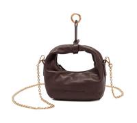 LES VISIONNAIRES Greta Nano Sac à main Cuir 17 cm brun