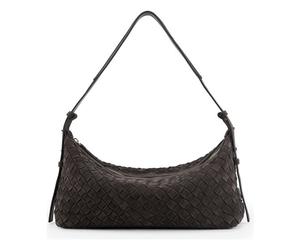 LES VISIONNAIRES Marie Sac à bandoulière Cuir véritable 38 cm brun