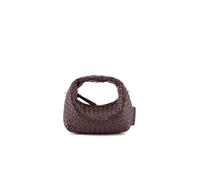 LES VISIONNAIRES Sac en cuir - Mini Bag GRETA MICRO WEAVE SILKY rouge foncé
