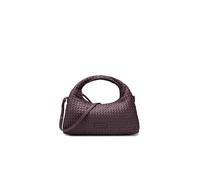 LES VISIONNAIRES Sac en cuir - Sac à main SADIE GRANDE WEAVE SILKY rouge foncé