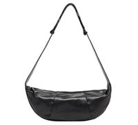 LES VISIONNAIRES Zoe Essential Sac à bandoulière Cuir véritable 46 cm noir