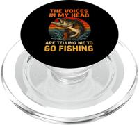 Les Voix dans ma tête me Disent d'aller pêcher l'achigan PopSockets PopGrip pour MagSafe