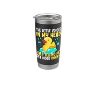 Les voix dans ma tête n'arrêtent pas de me dire « achète plus de canards en caoutchouc » Gobelet isotherme en acier inoxydable double paroi