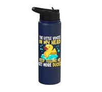 Les voix dans ma tête n'arrêtent pas de me dire « achète plus de canards en caoutchouc » Stainless Steel Insulated Water Bottle
