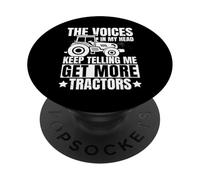 Les Voix dans ma tête n'arrêtent Pas de me dire « Get More Tractors Farm » PopSockets PopGrip Adhésif