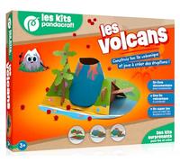Les volcans - Kit Pandacraft dès 3 ans: Construis ton île volcanique et joue à créer des éruptions !