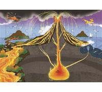 Les volcans - Puzzle - Puzzle 48 pieces - Laura Tavazzi - Piccolia - Jeux livres objets
