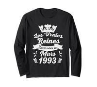 Les Vraies Reines sont Nées en Février 1993 - Cadeau 33 Ans Manche Longue