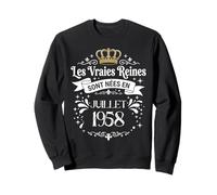 Les Vraies Reines sont Nées en Juillet 1958 - Cadeau 68 Ans Sweatshirt