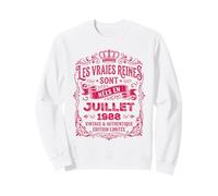 Les Vraies Reines sont Nées en Juillet 1988 - Cadeau 38 Ans Sweatshirt