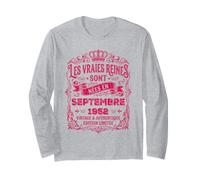 Les Vraies Reines sont Nées en Septembre 1952 - Cadeau 74 Manche Longue