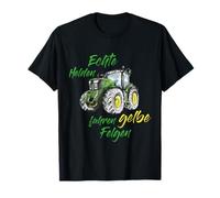 Les Vrais héros conduisent des Jantes Jaunes John Tracteur Trekker Deere T-Shirt