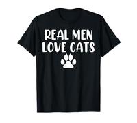 Les vrais hommes aiment les chats et l'humour drôle T-Shirt