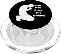 Les Vrais Hommes Aiment Prier Le Chapelet agenouillant l'image PopSockets PopGrip pour MagSafe