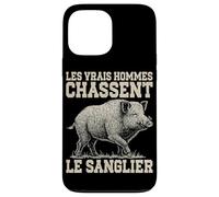 Les Vrais Hommes Chassent Le Sanglier Sauvage Tradition Coque pour iPhone 13 Pro Max